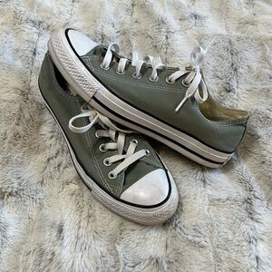 Converse All Star Sage Green Mens 6 Women’s 8 Sneakers